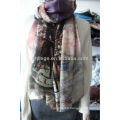 80s/2 wool worsted custom printed scarves shawl